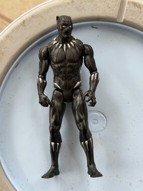 Hasbro Black Panther Action Figure with Silver Accents